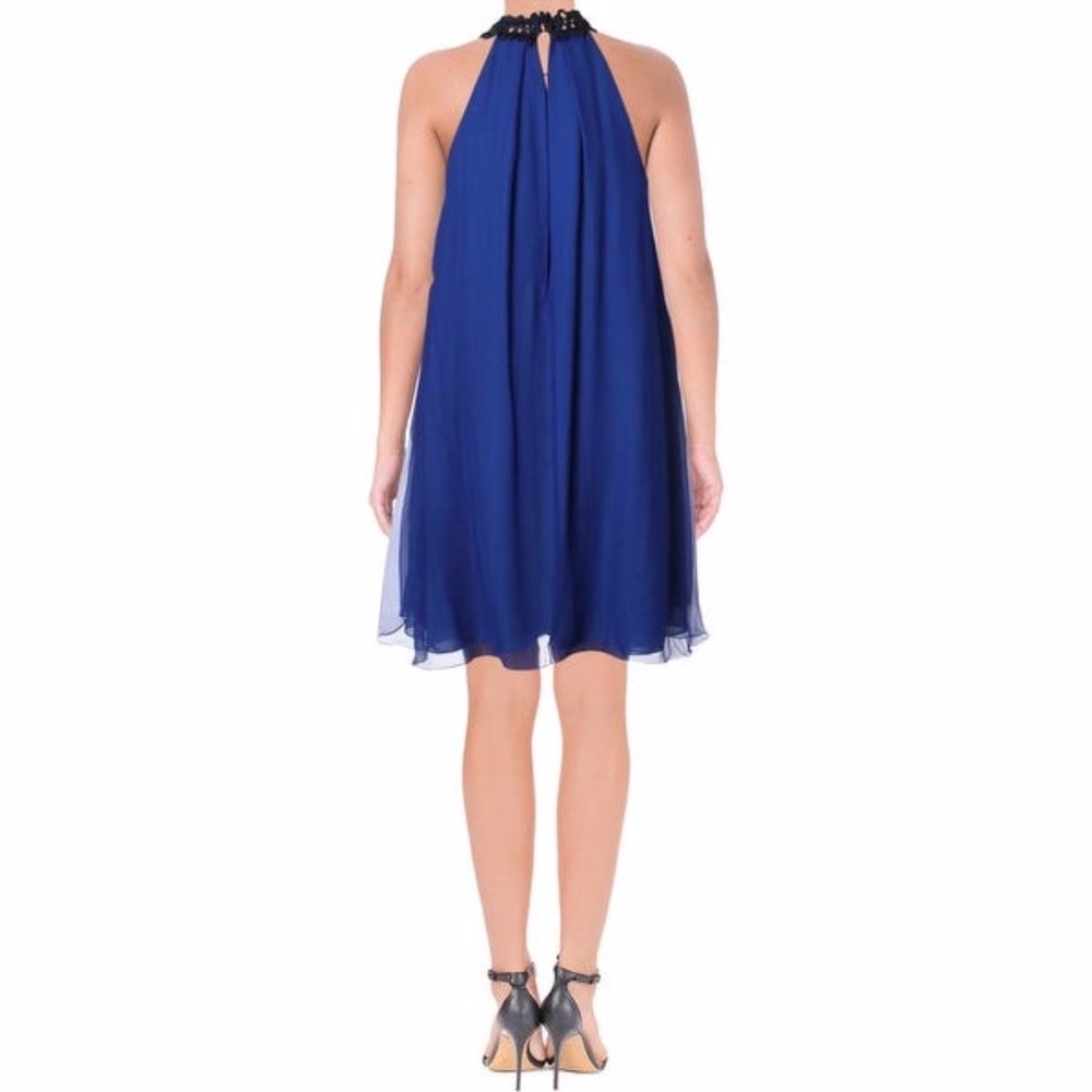 Galvan London Cocktail Dress Party Silk - Cobalt - Picture 2 of 8